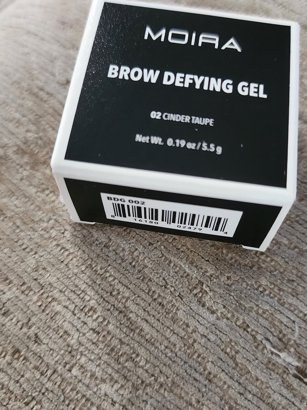 Moi Moira‎ Brow Defying Gel 02 Cinder Taupe - Black & White Packaging